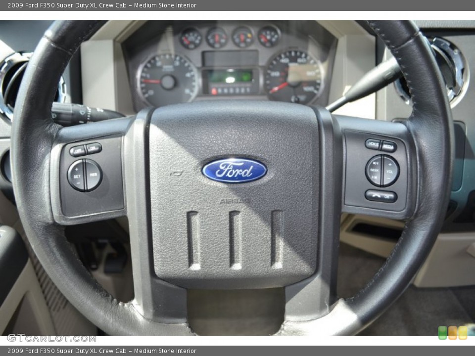 Medium Stone Interior Controls for the 2009 Ford F350 Super Duty XL Crew Cab #85548722