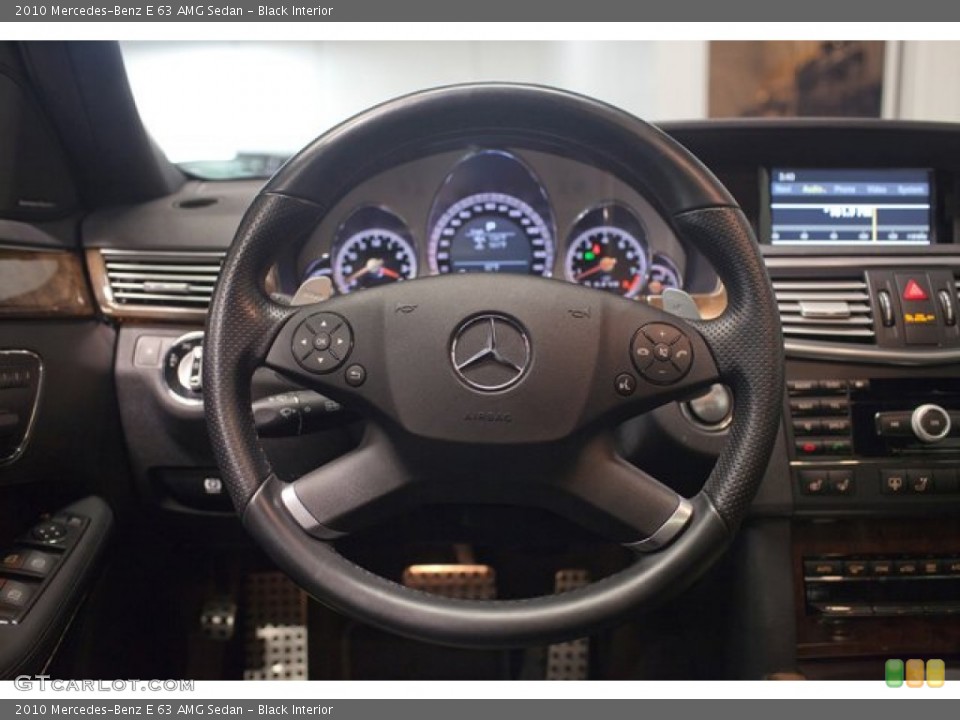 Black Interior Steering Wheel for the 2010 Mercedes-Benz E 63 AMG Sedan #85548749
