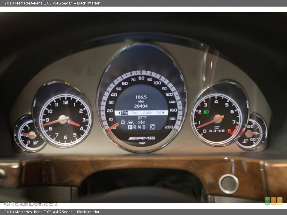 Black Interior Gauges for the 2010 Mercedes-Benz E 63 AMG Sedan #85548770