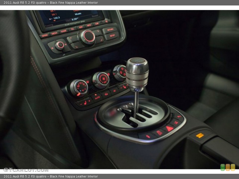 Black Fine Nappa Leather Interior Transmission for the 2011 Audi R8 5.2 FSI quattro #85550012