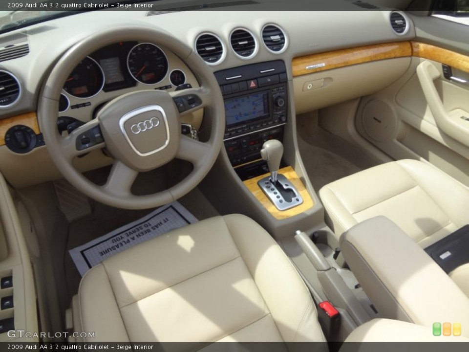 Beige Interior Prime Interior for the 2009 Audi A4 3.2 quattro Cabriolet #85550552