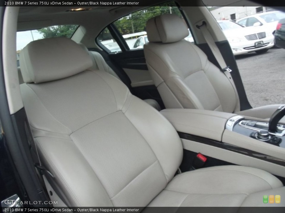 Oyster/Black Nappa Leather Interior Front Seat for the 2010 BMW 7 Series 750Li xDrive Sedan #85551062