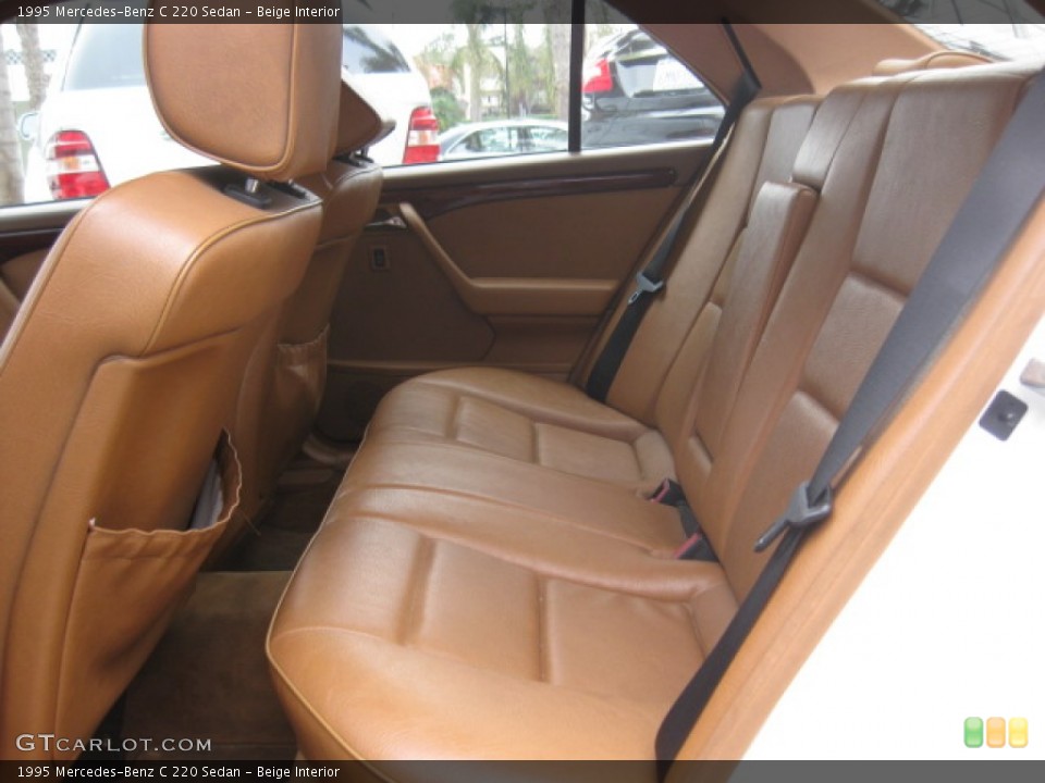 Beige Interior Rear Seat for the 1995 Mercedes-Benz C 220 Sedan #85553069
