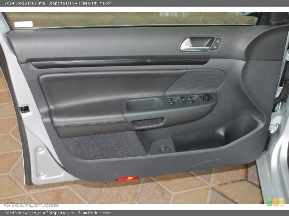 Titan Black Interior Door Panel for the 2014 Volkswagen Jetta TDI SportWagen #85558862