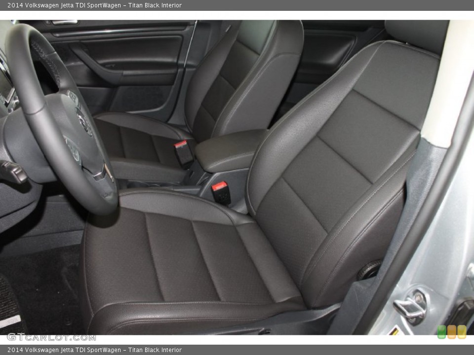Titan Black Interior Front Seat for the 2014 Volkswagen Jetta TDI SportWagen #85558915