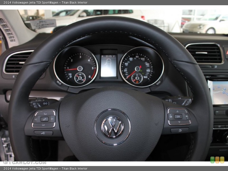 Titan Black Interior Steering Wheel for the 2014 Volkswagen Jetta TDI SportWagen #85559171