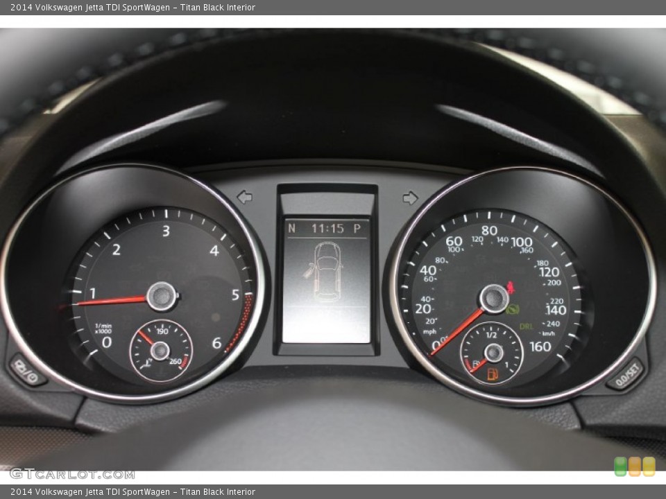 Titan Black Interior Gauges for the 2014 Volkswagen Jetta TDI SportWagen #85559203