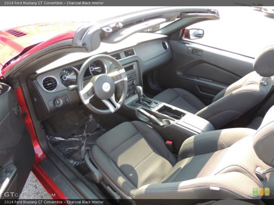 Charcoal Black Interior Prime Interior for the 2014 Ford Mustang GT Convertible #85560876
