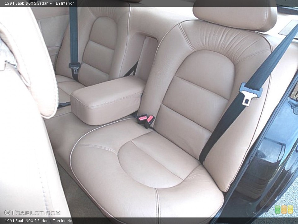 Tan Interior Rear Seat for the 1991 Saab 900 S Sedan #85561481