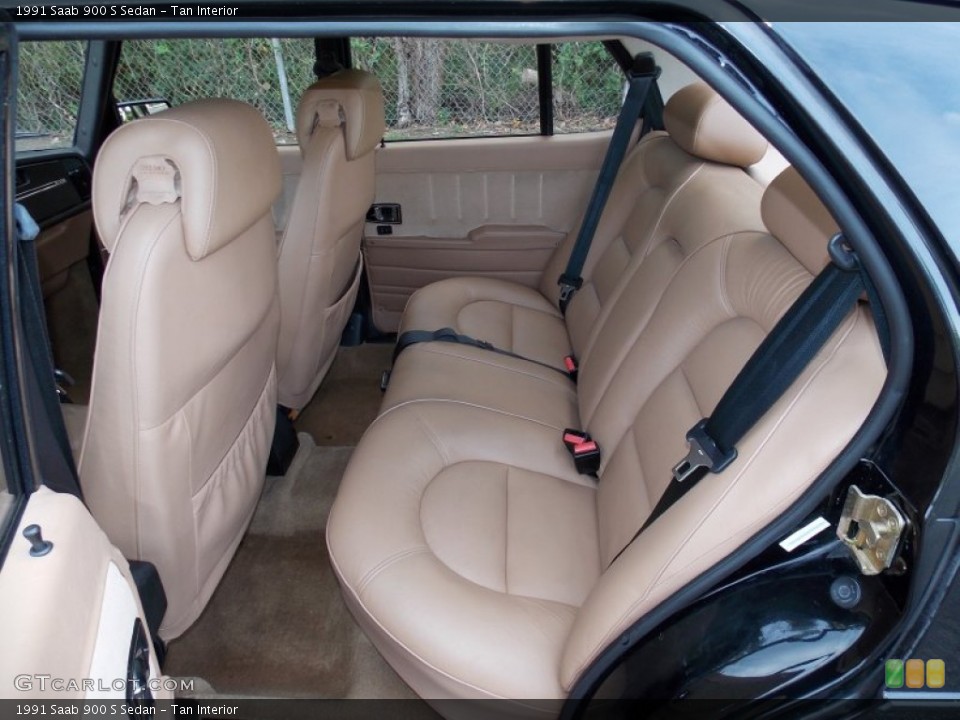 Tan Interior Rear Seat for the 1991 Saab 900 S Sedan #85561502
