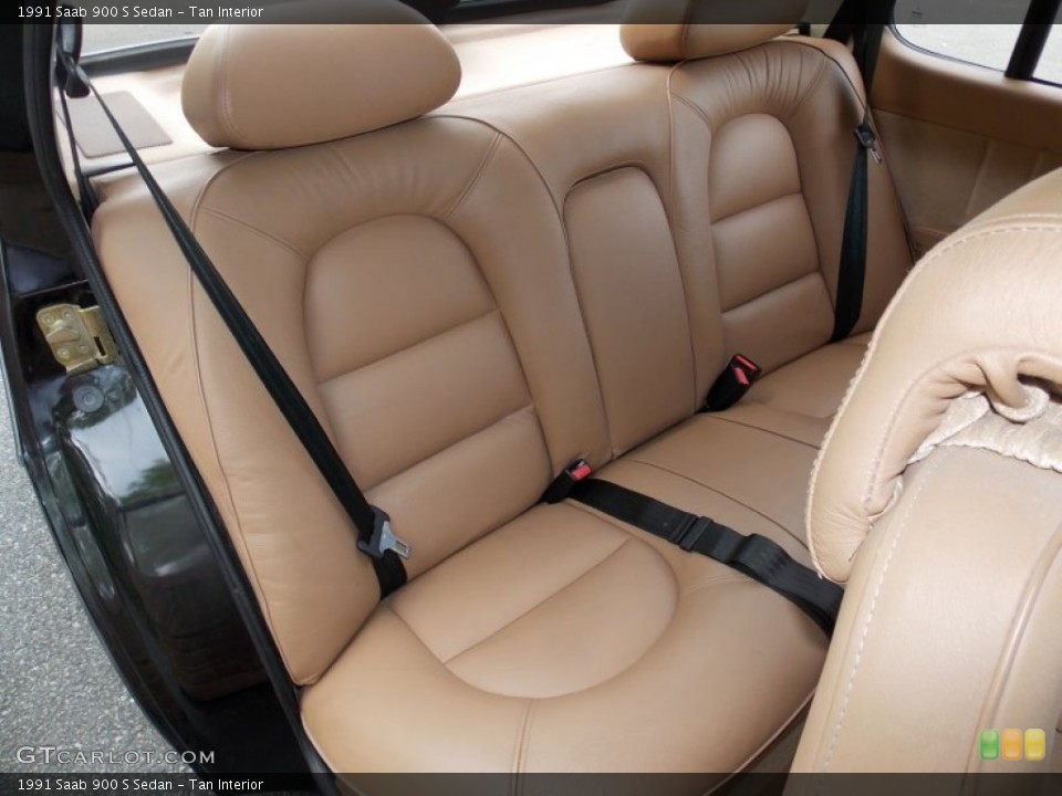 Tan Interior Rear Seat for the 1991 Saab 900 S Sedan #85561694