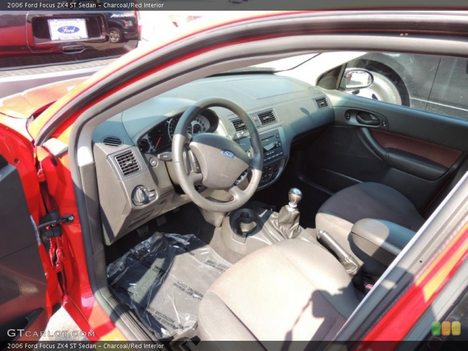 Charcoal/Red 2006 Ford Focus Interiors