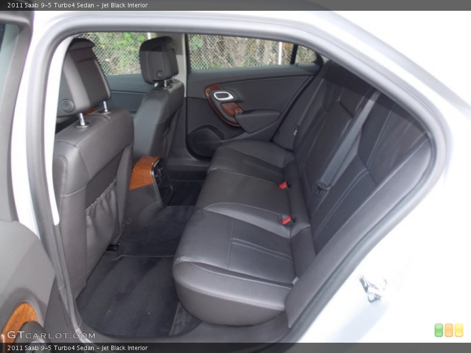 Jet Black Interior Rear Seat for the 2011 Saab 9-5 Turbo4 Sedan #85562607