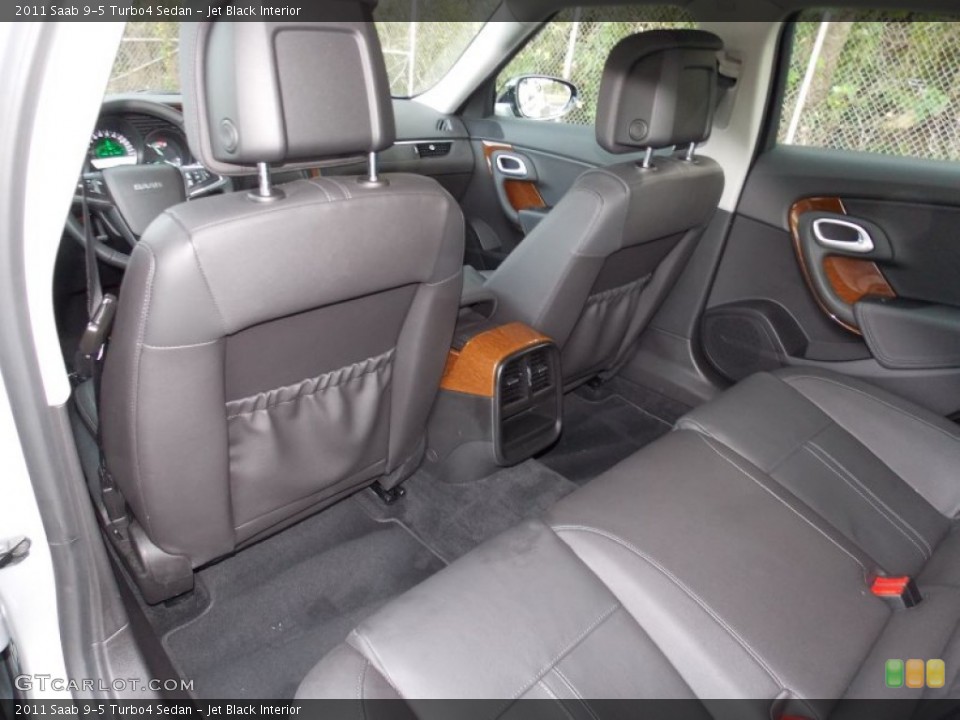 Jet Black Interior Rear Seat for the 2011 Saab 9-5 Turbo4 Sedan #85562632