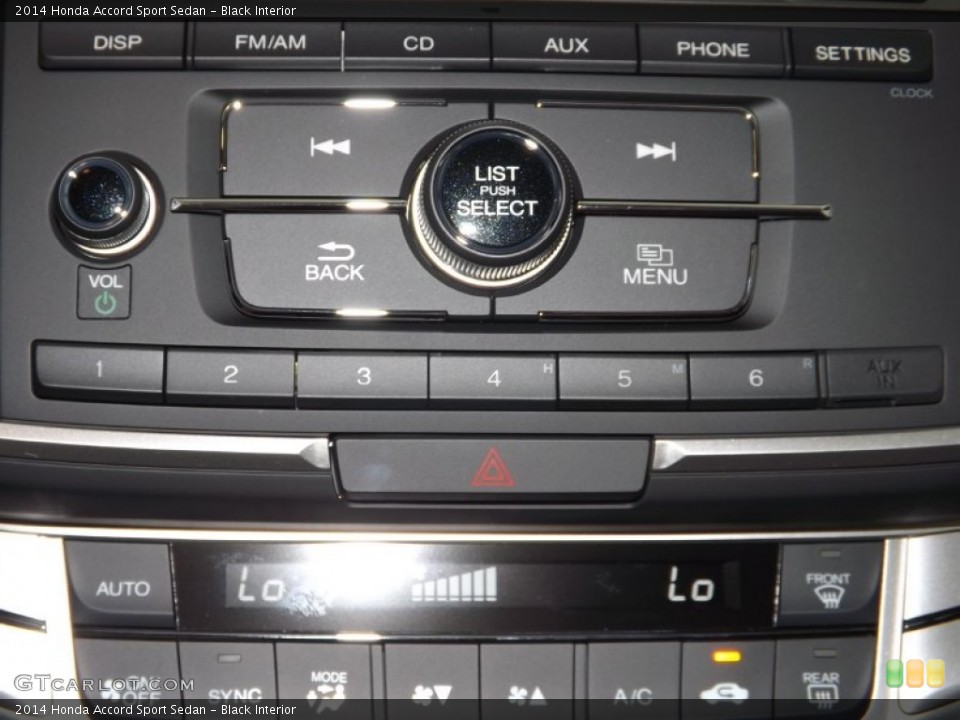 Black Interior Controls for the 2014 Honda Accord Sport Sedan #85564595