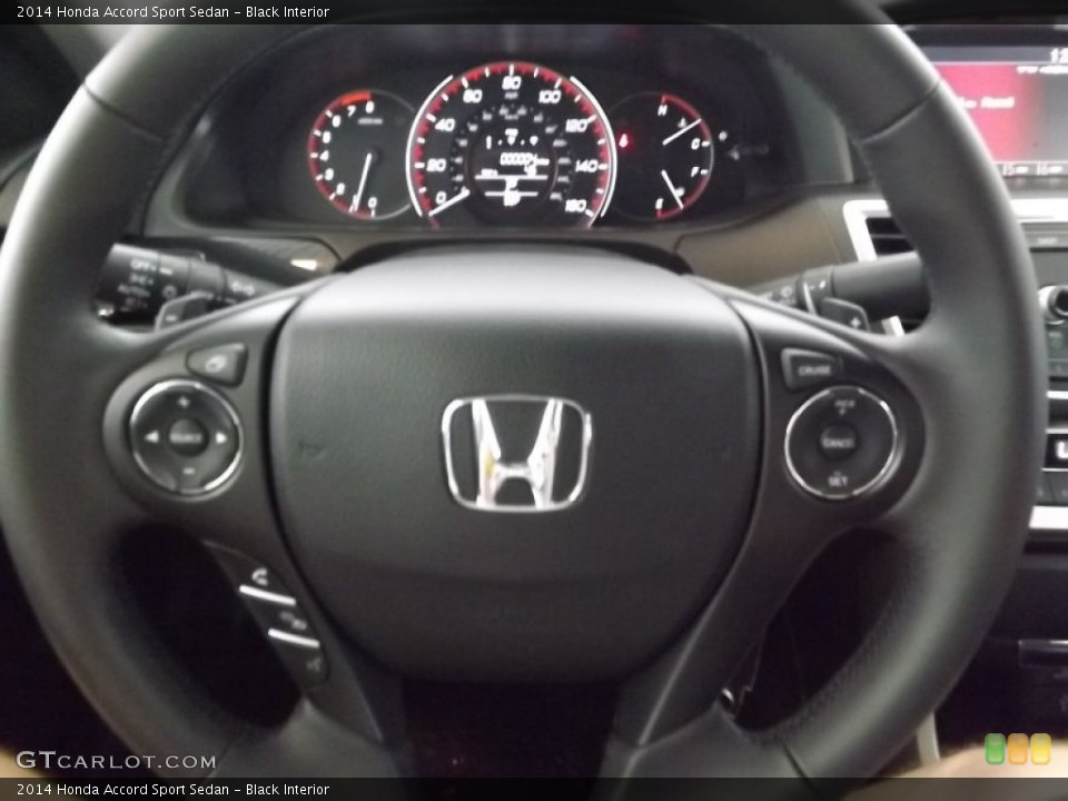 Black Interior Steering Wheel for the 2014 Honda Accord Sport Sedan #85564637