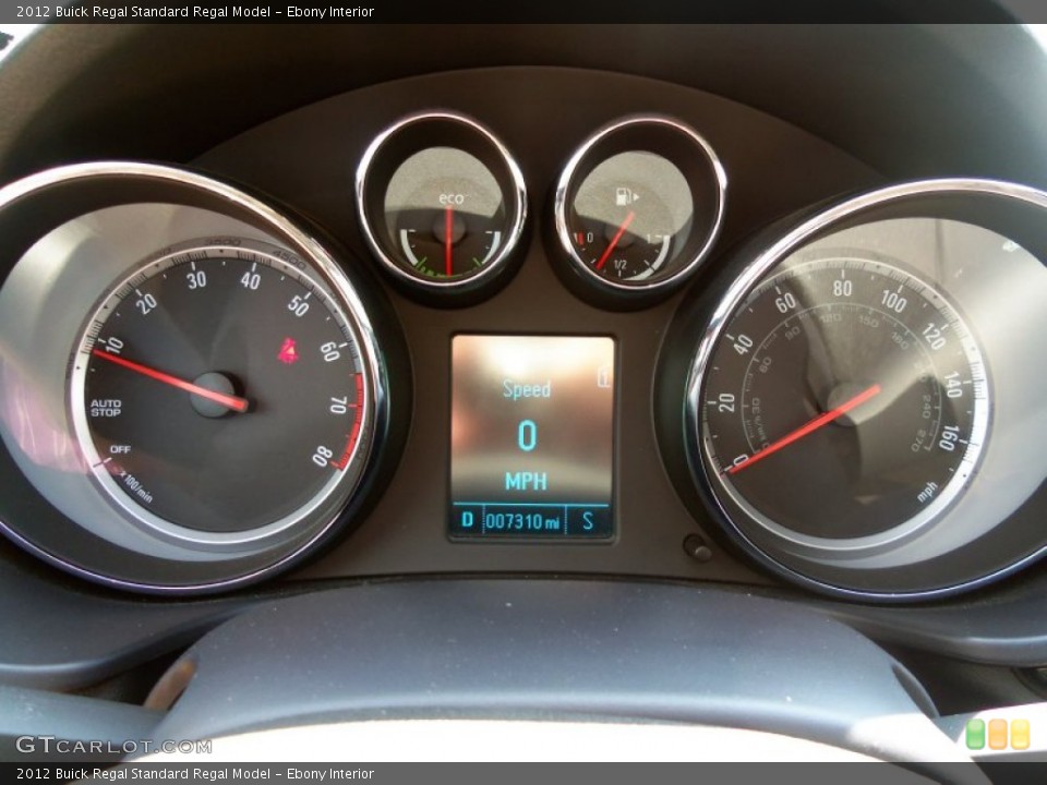 Ebony Interior Gauges for the 2012 Buick Regal  #85564937