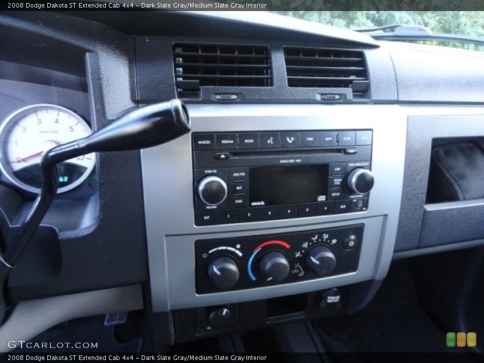 Dark Slate Gray/Medium Slate Gray Interior Controls for the 2008 Dodge Dakota ST Extended Cab 4x4 #85565063