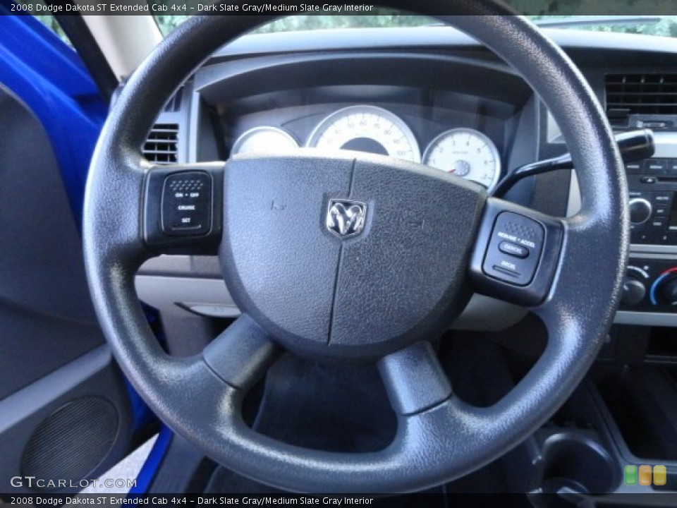 Dark Slate Gray/Medium Slate Gray Interior Steering Wheel for the 2008 Dodge Dakota ST Extended Cab 4x4 #85565087
