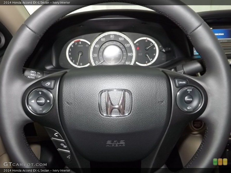 Ivory Interior Steering Wheel for the 2014 Honda Accord EX-L Sedan #85566125