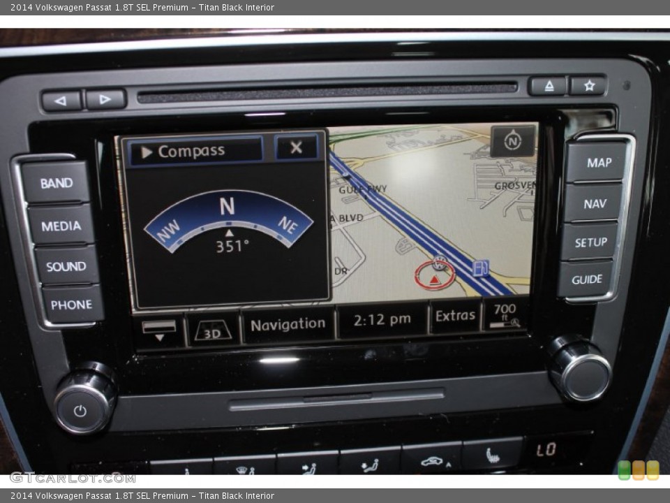 Titan Black Interior Navigation for the 2014 Volkswagen Passat 1.8T SEL Premium #85566848