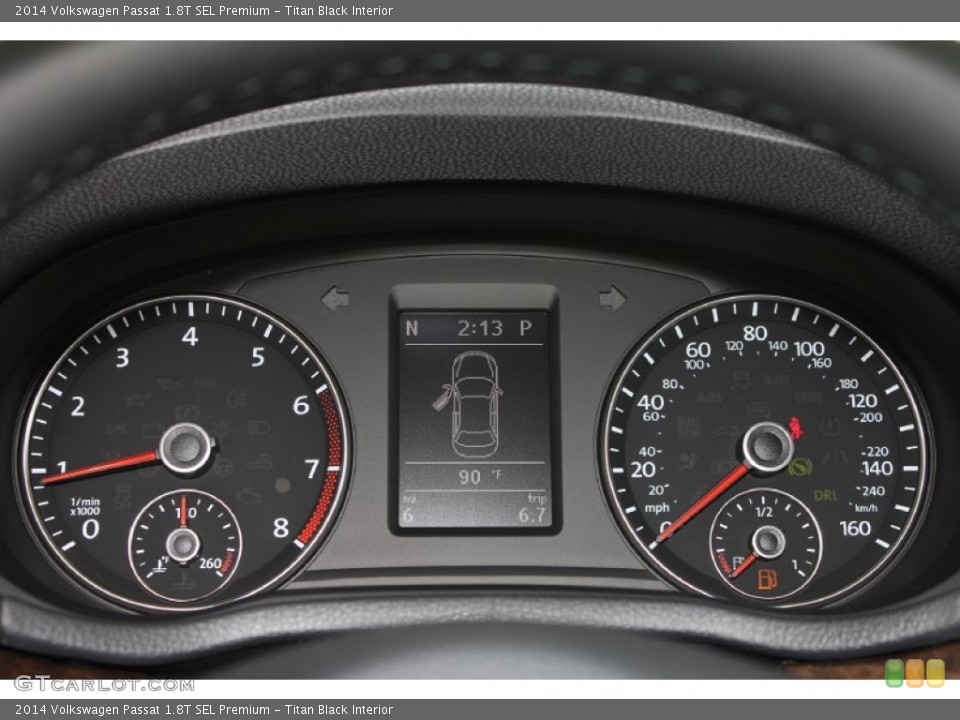 Titan Black Interior Gauges for the 2014 Volkswagen Passat 1.8T SEL Premium #85566971