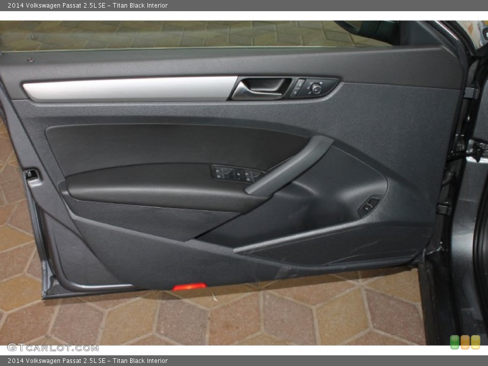 Titan Black Interior Door Panel for the 2014 Volkswagen Passat 2.5L SE #85567403