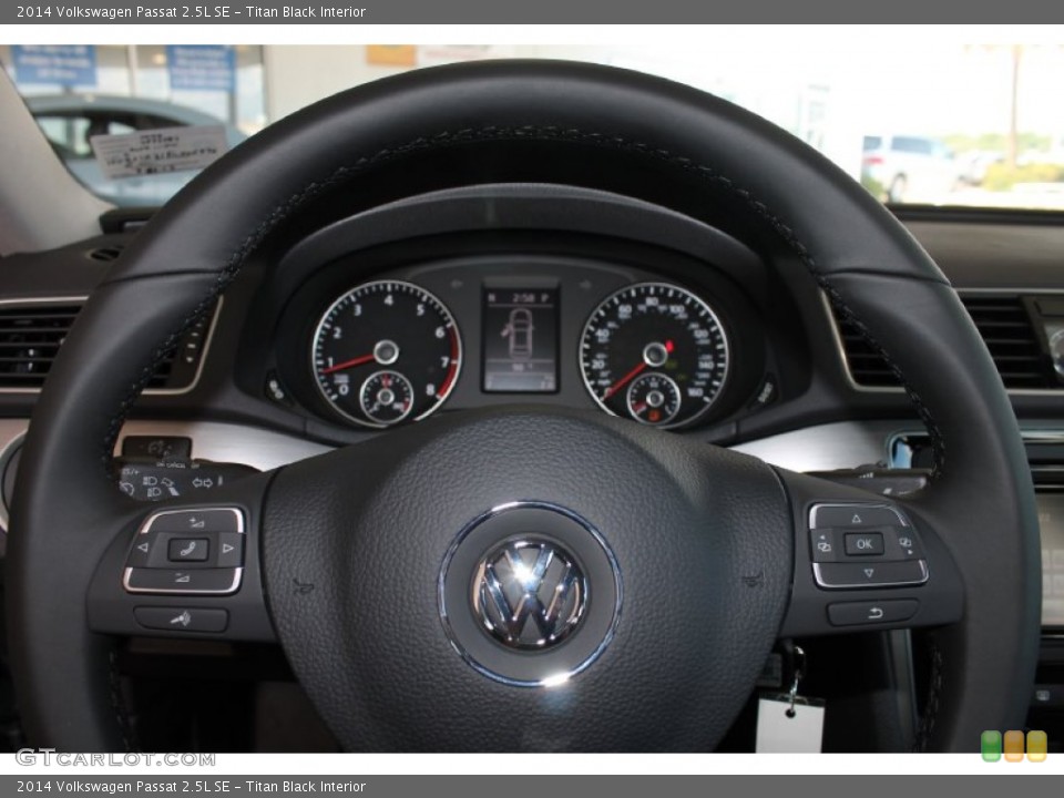 Titan Black Interior Steering Wheel for the 2014 Volkswagen Passat 2.5L SE #85567722