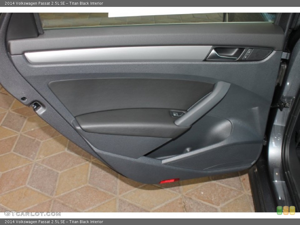 Titan Black Interior Door Panel for the 2014 Volkswagen Passat 2.5L SE #85567811