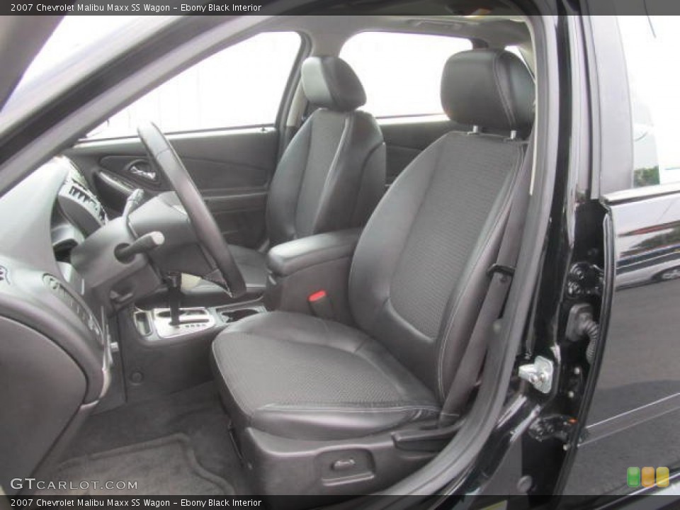 Ebony Black Interior Front Seat for the 2007 Chevrolet Malibu Maxx SS Wagon #85568355
