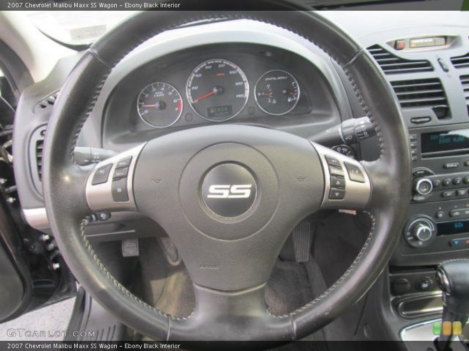 Ebony Black Interior Steering Wheel for the 2007 Chevrolet Malibu Maxx SS Wagon #85568399