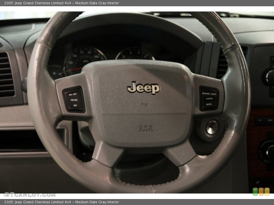 Medium Slate Gray Interior Steering Wheel for the 2005 Jeep Grand Cherokee Limited 4x4 #85570328