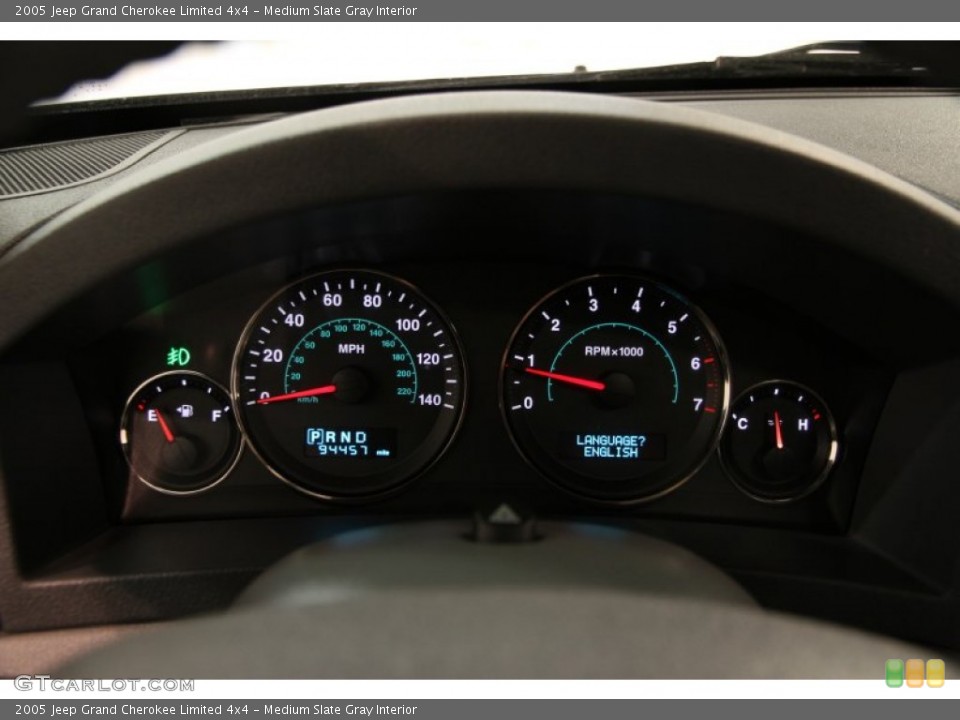 Medium Slate Gray Interior Gauges for the 2005 Jeep Grand Cherokee Limited 4x4 #85570348
