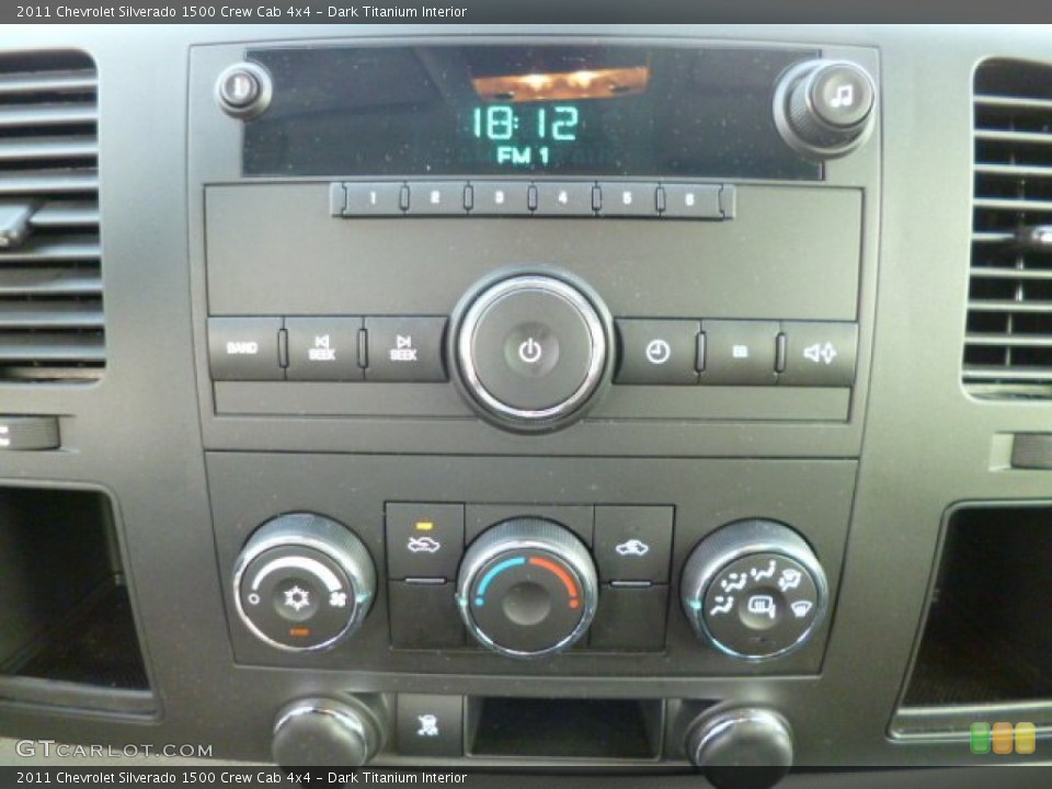 Dark Titanium Interior Controls for the 2011 Chevrolet Silverado 1500 Crew Cab 4x4 #85571435