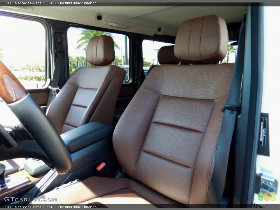 Chestnut/Black Interior Front Seat for the 2013 Mercedes-Benz G 550 #85575251