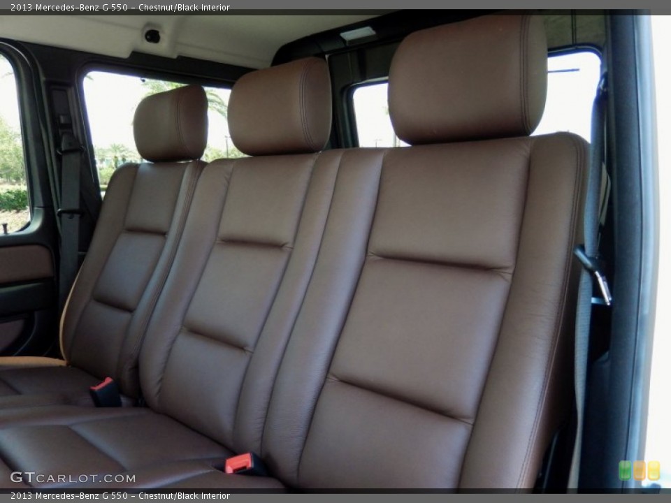 Chestnut/Black Interior Rear Seat for the 2013 Mercedes-Benz G 550 #85575344