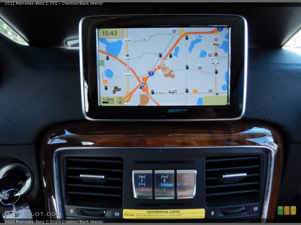 Chestnut/Black Interior Navigation for the 2013 Mercedes-Benz G 550 #85575509