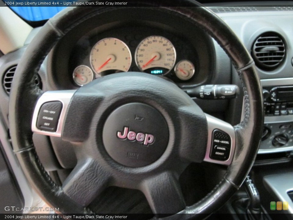 Light Taupe/Dark Slate Gray Interior Steering Wheel for the 2004 Jeep Liberty Limited 4x4 #85577204