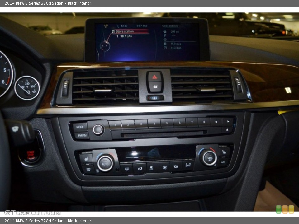 Black Interior Controls for the 2014 BMW 3 Series 328d Sedan #85583039