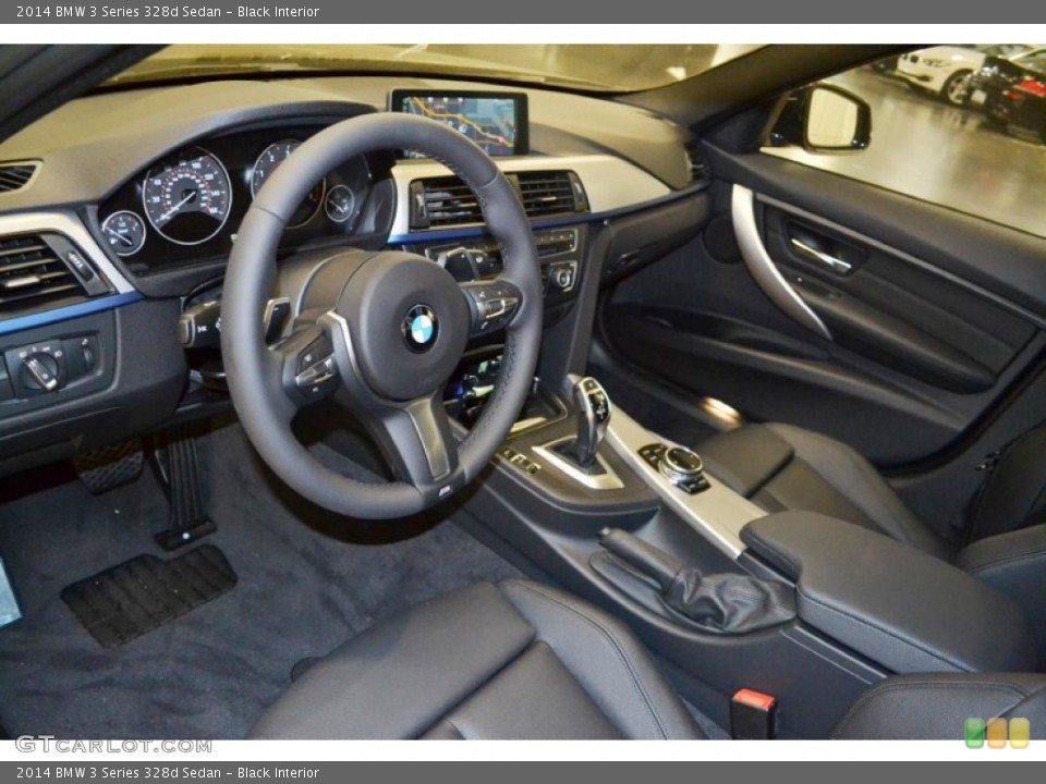 Black Interior Prime Interior for the 2014 BMW 3 Series 328d Sedan #85583162