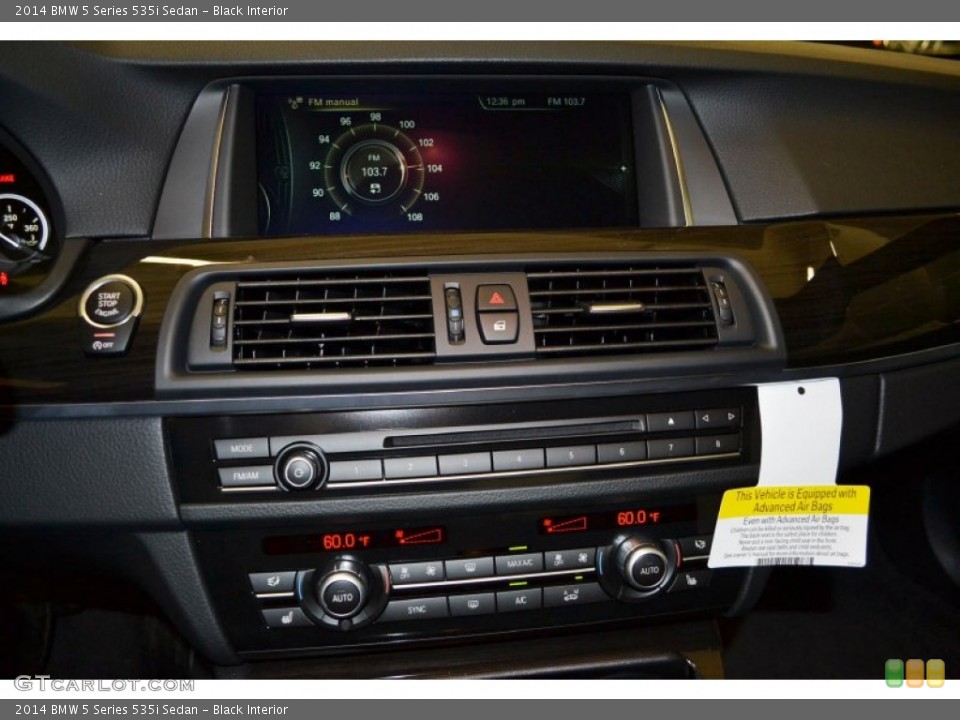 Black Interior Controls for the 2014 BMW 5 Series 535i Sedan #85583351
