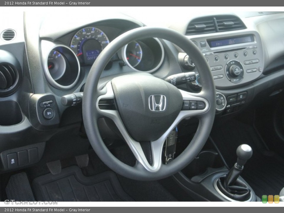 Gray Interior Steering Wheel for the 2012 Honda Fit  #85585760