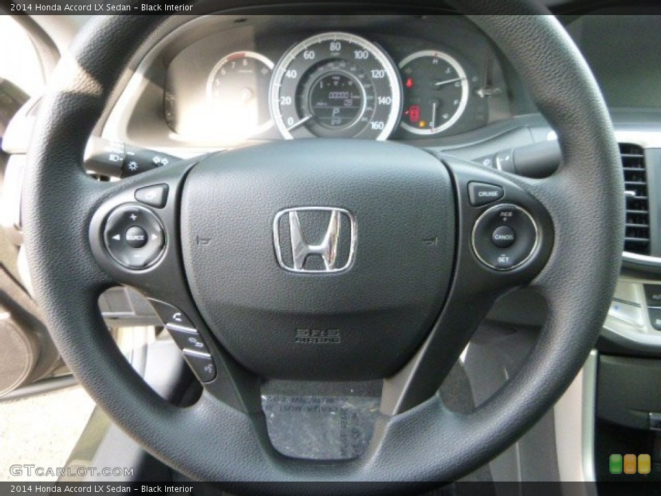 Black Interior Steering Wheel for the 2014 Honda Accord LX Sedan #85587545