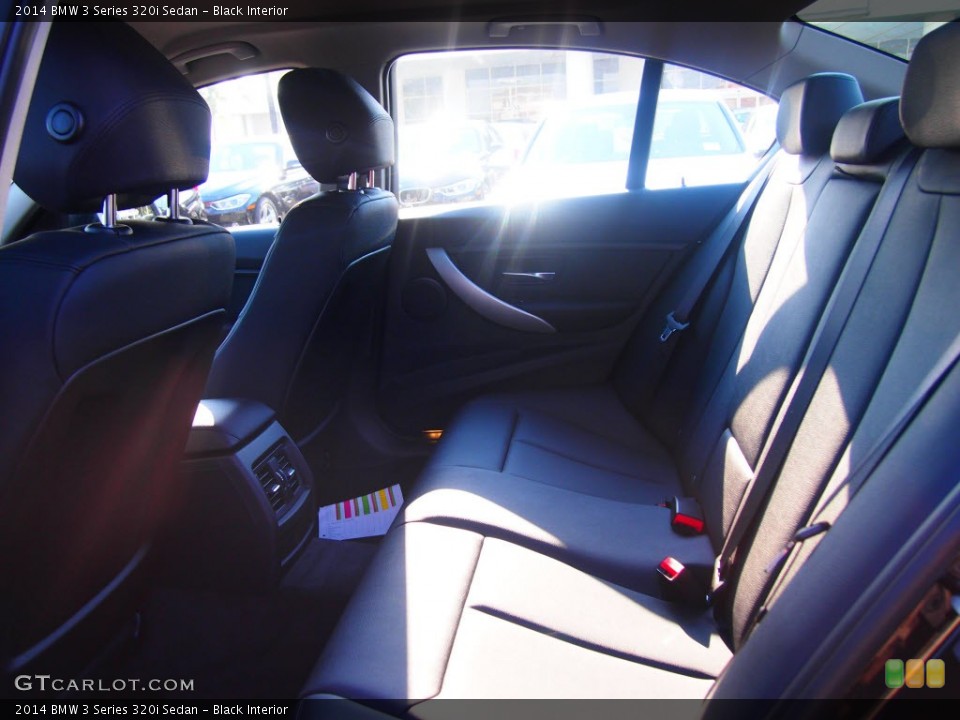 Black Interior Rear Seat for the 2014 BMW 3 Series 320i Sedan #85588773