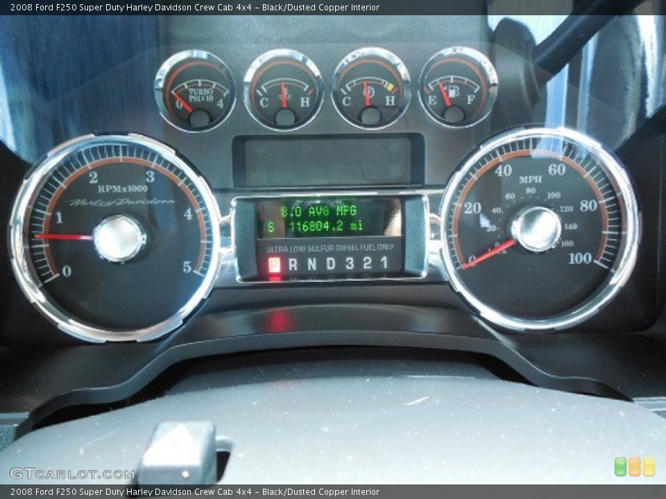 Black/Dusted Copper Interior Gauges for the 2008 Ford F250 Super Duty Harley Davidson Crew Cab 4x4 #85593796