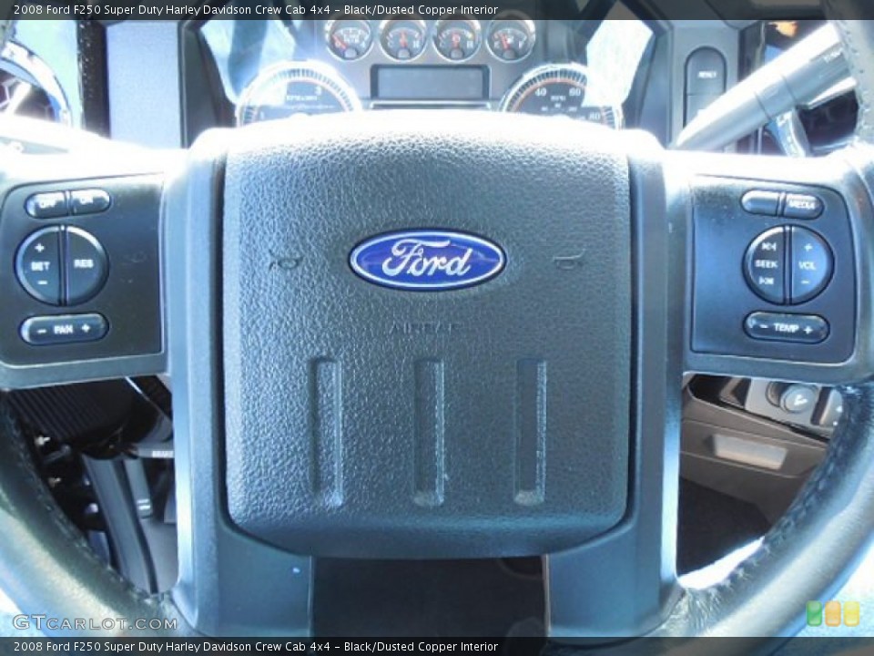 Black/Dusted Copper Interior Steering Wheel for the 2008 Ford F250 Super Duty Harley Davidson Crew Cab 4x4 #85593919