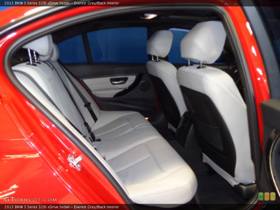 Everest Grey/Black Interior Rear Seat for the 2013 BMW 3 Series 328i xDrive Sedan #85599148