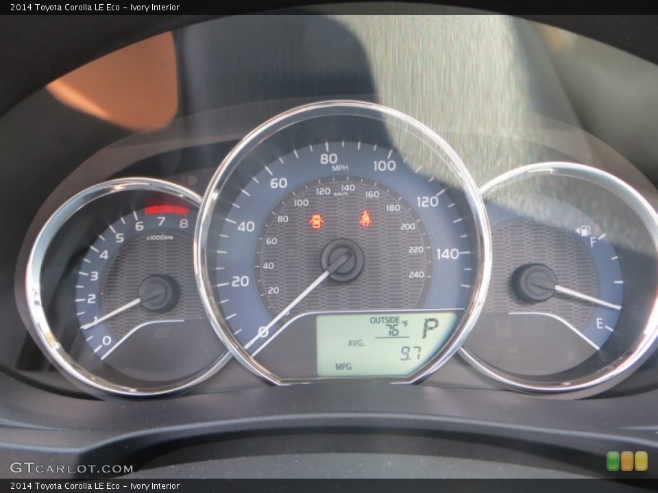 Ivory Interior Gauges for the 2014 Toyota Corolla LE Eco #85601975