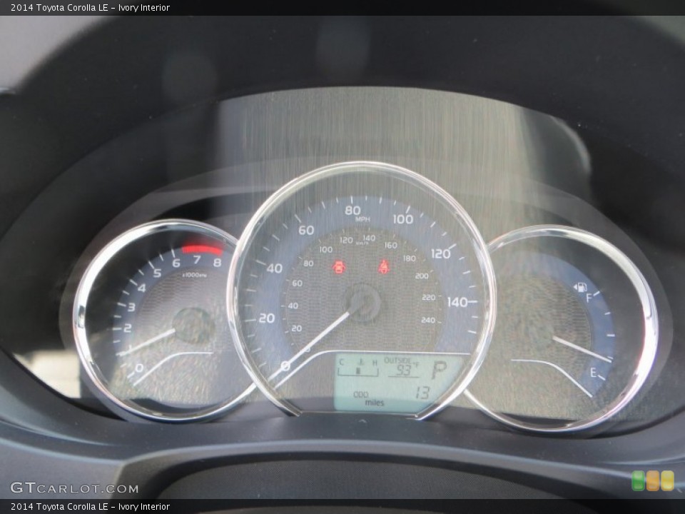 Ivory Interior Gauges for the 2014 Toyota Corolla LE #85602709