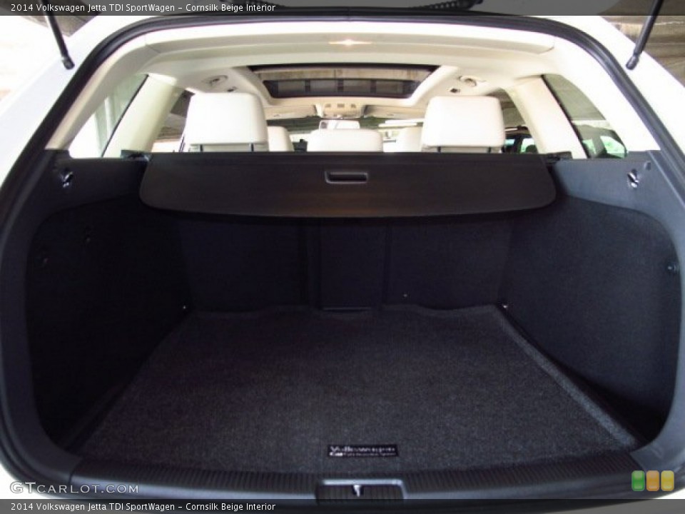 Cornsilk Beige Interior Trunk for the 2014 Volkswagen Jetta TDI SportWagen #85603567